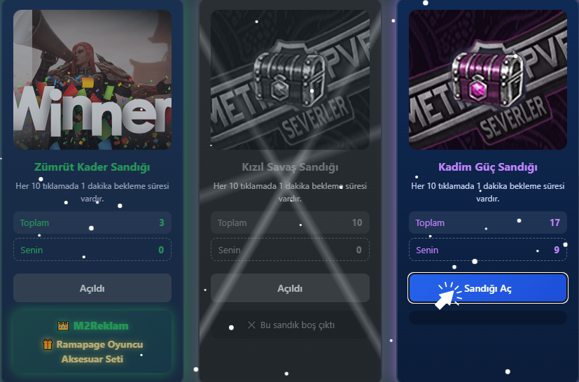 Tıkla Kazan Etkinliği